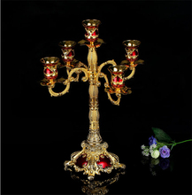 Candeeiro de metal antigo com 5 braços, candeeiro suspenso para velas e flores que abre a lanterna vintage zt012g 2024 - compre barato