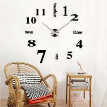 Modern DIY Large Wall Clock 3D Mirror Surface Sticker Home Decor Art Design 2024 - buy cheap