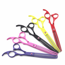 Japan 440c steel 7 inch pet dog grooming cut hair scissors thinning scissors shears haircut makas berber hairdressing scissors 2024 - buy cheap