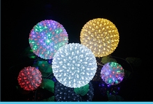 Led flower ball lamp globe lamp guelder lantern flasher lamp set christmas light ball signatureless decoration ball lights 2024 - buy cheap