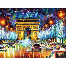 DIY pintura Digital por números triumphal arch kits para pintar murales al óleo colorear pared regalo de arte sin marco 2024 - compra barato