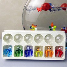 Mini luminária de vidro para aquário, luminária de vidro flutuante formato de polvo para trabalhos com lâmpada manual, figuras de peixe 2024 - compre barato