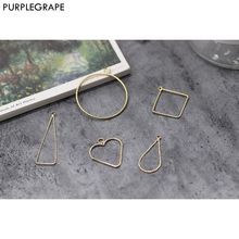 4pcs Copper Plated Gold Earrings Pendant DIY Jewelry Accessories Handmade Materials 2024 - buy cheap