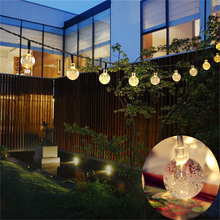 Bola de cristal con 20 luces LED, lámpara Solar impermeable para exteriores, decoración de jardín, 5M 2024 - compra barato
