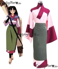 InuYasha Cosplay Sango Cosplay Pink Kimono Womens Cosplay Costume 2014 2024 - buy cheap