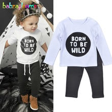 2PCS/0-3Years/Spring Autumn Kids Clothes Suit Baby Boys Girls Tracksuit Casual Letter T-shirt+Pants Children Clothing Set BC1414 2024 - buy cheap