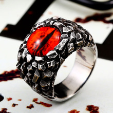 Beier anel masculino de aço inoxidável 316l, anel clássico com olhos vermelhos e amarelos, joias fashion para envio direto 2024 - compre barato