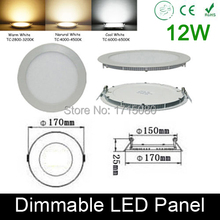 High quality dimmable 12W LED panel light round LED Recessed ceiling painel light fixtures 4000K for bathroom luminaire lamp 2024 - buy cheap
