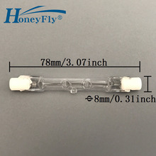 HoneyFly 2pcs J78 Halogen Bulbs Lamp Energy C J78 220V 48W 80W 120W 160W R7S Double Ended Filament Flood Light Quartz Tube 2024 - buy cheap