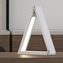 Светодиодная умная Настольная лампа с беспроводной зарядкой, складной треугольный светильник для чтения, многофункциональная Настольная лампа для защиты глаз, деловая настольная лампа 2024 - купить недорого