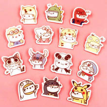 1Pcs Cute Harajuku Cartoon Acrylic Cat Pikachu Stitch Brooch Clothes Backpack Accessories Badges Decoration Brooch Pin Icon 2024 - buy cheap