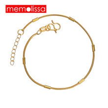 MeMolissa Small knot Design Bracelet Fashion Jewelry Cute Bracelets Bangles For Women Creative Pure Gold Color Never Fade 2024 - buy cheap