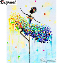 Pintura completa quadrada/redonda 5d diy, pintura de diamante "cor dançarina" 3d bordado ponto cruz decoração para casa presente a18463 2024 - compre barato