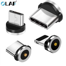 OLAF Round Magnetic Cable plug Type C Micro USB C 8 pin Plugs Fast Charging Adapter Phone Microusb Type-C Magnet Charger Plug 2022 - buy cheap