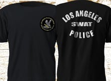 2019 Short Sleeve Cotton Man Clothing  New SWAT Los Angeles Police Department  Black T-Shirt Basic Models 2024 - buy cheap