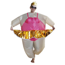 ballerina Inflatable Costume Cute Adult Fancy Dress Suit Party Halloween Costume Inflatable Ballerina Costume Fat Suit For Men 2024 - buy cheap