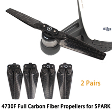 Dji spark hélice de fibra de carbono 4730f, hélices dobráveis de liberação rápida cf lâminas adereços para spark 2024 - compre barato