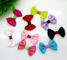 50pcs Mixed Baby Satin Ribbon Dots Bowknot Hair Clips Applique DIY Craft Wedding Bow Tie Scrapbooking Decoration 3.5x2.2cm 2024 - buy cheap