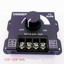 360W 30A DC12-24V LED Dimmer Single Color Switch Brightness Strip Driver Controller for 5050 5630 3014 3528 led strip light 2024 - buy cheap