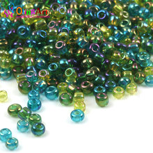 OlingArt  new AAA 4MM 230pcs Plating colors mixed multicolor Glass Seed beads Spacer Bead DIY Bracelet necklace jewelry making 2024 - buy cheap