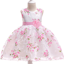 Vestido floral para crianças, roupas para meninas recém-nascidas, vestido para primeiro aniversário, batizado 2024 - compre barato