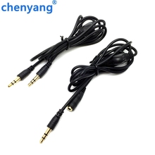 1M 3.5mm Male to 3.5 male / Female Audio Extension Cable with volume control for iphone 5 6 plus samsung earphone 2024 - buy cheap