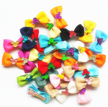 300pcs/lot Lovely Cartoon Rhinestone Mouse Ribbon Hair Clips Free Shipping 2024 - buy cheap