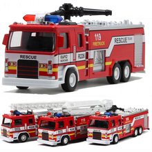 Модель пожарной машины из сплава в масштабе 1:32, модель пожарной машины, литой грузовик для детей, подарки, игрушки, бесплатная доставка 2024 - купить недорого