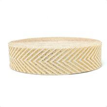 ZERZEEMOOY 1" 25mm 10yards/sets 100% Polyester Woven Jacquard Ribbon Gold silk herringbone chain ribbon with the dog ribbon 2024 - buy cheap