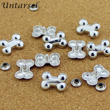 10pcs/lot zinc alloy bone rivets with cap silver punk studs for clothing leathercrafts cute diy kids backpack accessory 2024 - buy cheap