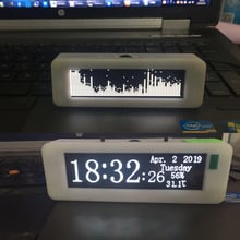 DYKB 3 "дюймовый OLED музыкальный спектральный дисплей анализатор MP3 автомобильный усилитель аудио индикатор уровня ритм VU метр w clcok температура 2024 - купить недорого