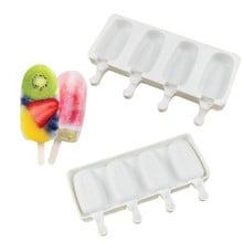 DIY 4 Cell Silicone Frozen Ice Cream Pop Popsicle Mold Ice Maker Lolly Mould Tray Pan Kitchen Tools Mousse Cake Fondant Mould 2024 - buy cheap