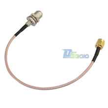 High Quality20cm F female nut bulkhead to RP sma male Antenna RF jumper pigtail Cable RG316 2024 - buy cheap
