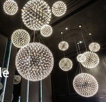 Креативные железные звезды фейерверк Droplight современные светодиодные подвесные светильники для столовой подвесной светильник Домашнее освещение 2024 - купить недорого