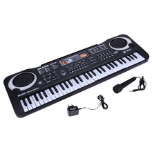 Teclado electrónico de música Digital, 61 teclas, Piano eléctrico, regalo para niños, enchufe de la UE 2024 - compra barato