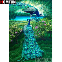 HOMFUN Full Square/Round Drill 5D DIY Diamond Painting "Animal peacock" 3D Embroidery Cross Stitch 5D Home Decor A13609 2024 - buy cheap