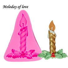 Leaf candle shape Mold Fondant Chocolate DIY Cake Decorating Tools silicone molds Resin Clay dessert decorators Mold T1376 2024 - buy cheap