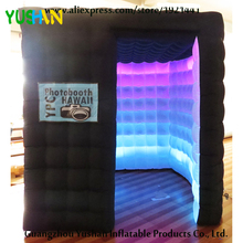 Special design 3D Inflatable photo booth with 16 colors led Lights and Inner Air Blower rental selfie booth For Party Wedding 2024 - buy cheap