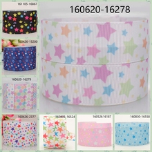 10 yardas-diferentes tamaños-cinco-diseño de estrella puntiaguda cinta de Grosgrain estampada 2024 - compra barato