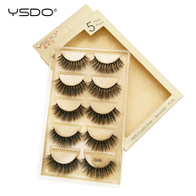 YSDO 5 pairs mink eyelashes fluffy lashes makeup strip eyelashes hand made soft 3d mink lashes natural long fake lashes cilios 2024 - buy cheap