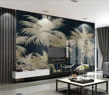 Modern simple atmosphere light luxury forest elk coconut tree TV background wall decoration wallpaper murals 2024 - buy cheap