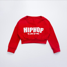 Детская одежда с длинными рукавами в стиле хип-хоп Повседневная рубашка укороченный свитер топы для девочек, костюм для джазовых танцев Оде... 2024 - купить недорого