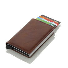 Wholesale 2019 New PU Leather Card Holder Men And Women Card Id Holders RFID Aluminium Credit Card Holder Travel Card Wallet 2024 - buy cheap