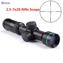 MIZUGIWA Tactical Optical Sight 2.5-7x28 Riflescope Reticle Optical Sight Air Rifle Scope Hunting Caza Airsoft Waterproof 2024 - buy cheap