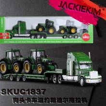 Hot SIKU 1:87 Scale Truck Toy Tractors Model Platform Truck With New Holland Tractors Alloy Trailer Kids Toys In New Box 2024 - buy cheap