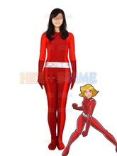 Totally Spies! Red Spandex Clover Superhero Costume halloween cosplay Totally Spies costume the most popular zentai suit 2024 - buy cheap