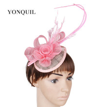 Sinamay Wedding Party Hat Fascinators For Elegant Women Fashion Headpiece With Hair Clip Bridal Show Race Hair Accessories 2024 - buy cheap