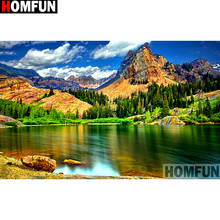 HOMFUN Full Square/Round Drill 5D DIY Diamond Painting "Tree mountain" 3D Embroidery Cross Stitch 5D Home Decor A13766 2024 - buy cheap