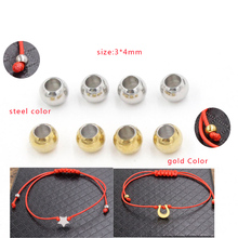 Fnixtar 200 unids/lote 3*4mm oro Color de acero inoxidable de caracteres para la fabricación de la joyería DIY collar pulseras Accesorios 2024 - compra barato