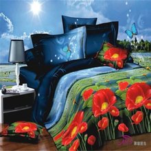 UNIHOME 3D Bedding 4pcs pure cotton satin bedding set /comforter set/ duvet cover set/ bed sheet 2024 - buy cheap